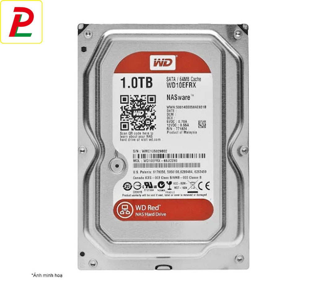 Ổ cứng HDD Western Digital Red 1TB 3.5" SATA 3 - WD10EFRX