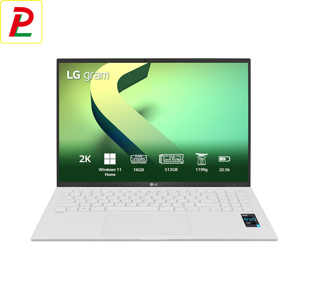 Laptop LG Gram 16Z90Q G.AH54A5 (16" WQXGA/Intel Core i5-1240P/16GB/512GB SSD/Onboard/Windows 11 Home Plus/1.2kg)