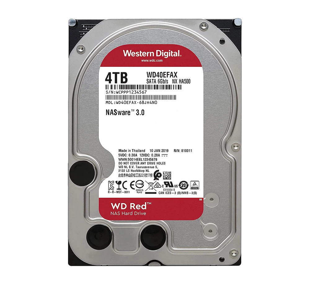 Ổ cứng HDD NAS WD Red 4TB Sata3 5400rpm (WD40EFAX)