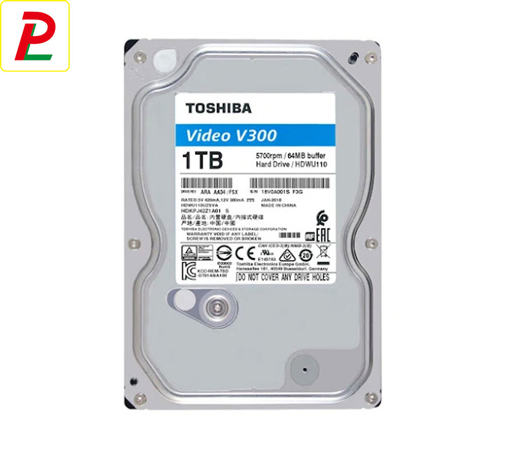 Ổ cứng HDD Toshiba V300 1TB 3.5" SATA 3 - HDWU110UZSVA